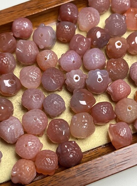 盐源玛瑙佛头配件隔珠diy配饰材料串饰手工编项链佛珠链手链手串