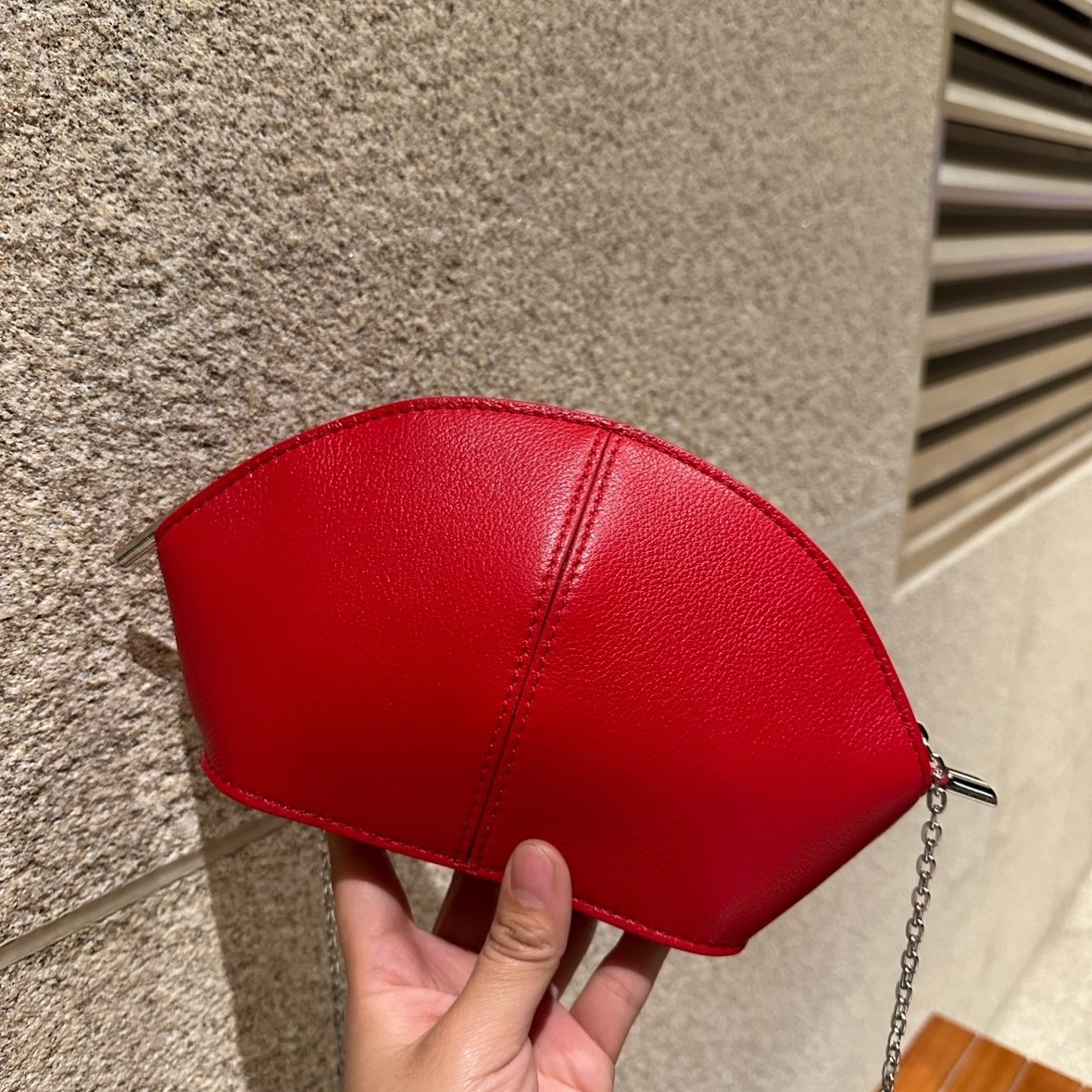 日韩简约高质感牛皮贝壳半圆手拿单肩斜挎链条包时髦百搭潮晚宴包,淘宝优惠券,粉丝福利购,淘宝优惠卷