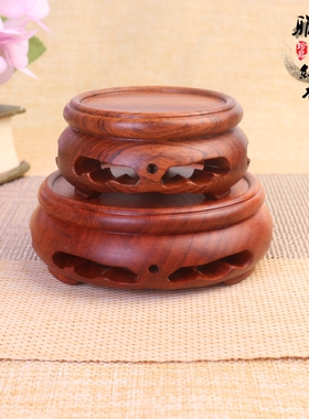 实木摆件花瓶花盆景工艺品底座