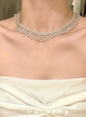 Dorothy法式多层花边高级锁骨链