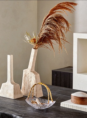 环球手工陶瓷花瓶简约现代样板房