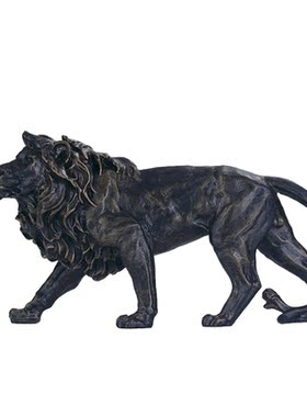 环球古金色雄狮雕塑悦生活软装设计师样板间现代简约轻奢饰品摆件