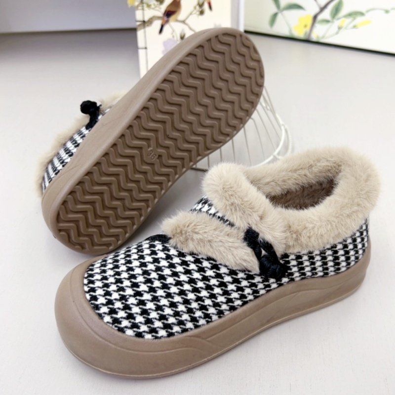 秋冬新款一脚蹬休闲棉鞋老北京布鞋棉鞋加绒加厚保暖中老年棉鞋,淘宝优惠券,粉丝福利购,淘宝优惠卷