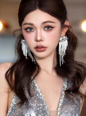 欧美时尚夸张气质耳环新娘耳饰女