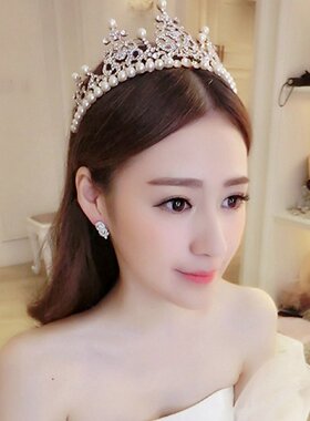 高级感皇冠生日项链耳环新娘头饰