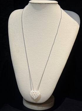 纯手工编织立体爱心吊坠日常的时髦松弛感轻松拿捏（含链70+5cm)