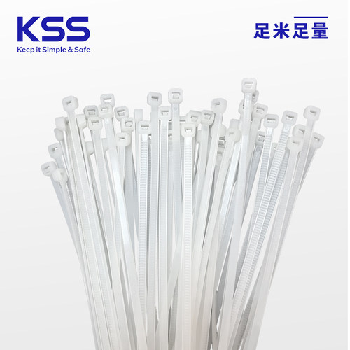 KSS尼龙扎带白色工业级耐寒自锁束线带UL认证台湾凯士士进口扎带 - 图1