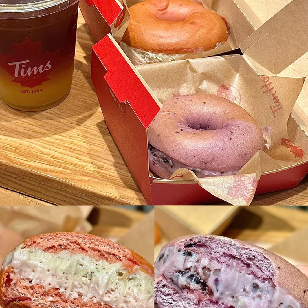 Tims 代购黑芝麻肉桂黑麦坚果多多全麦奇亚籽微笑贝果彩虹甜甜圈 - 图2