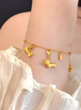 适合小手腕~骨头吊坠手链