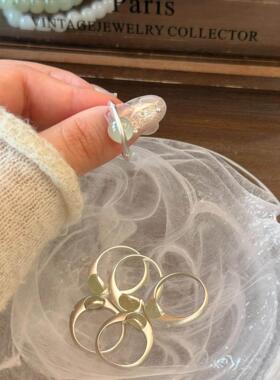 新中式绿色行星戒指女小众设计