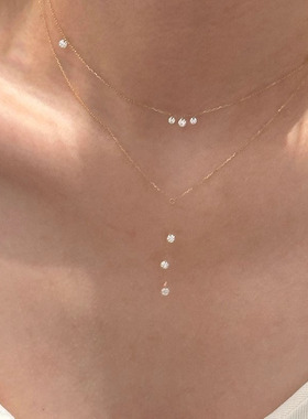 水滴项链女轻奢小众精致百搭颈链