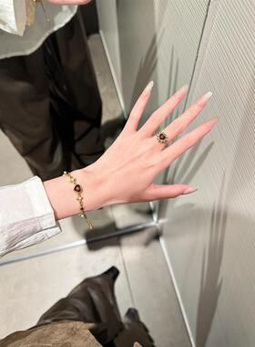 红色爱心吊坠项链女精致气质百搭