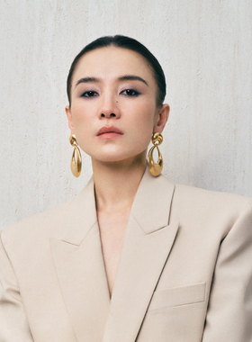 宋佳同款金色大耳环女2025新款