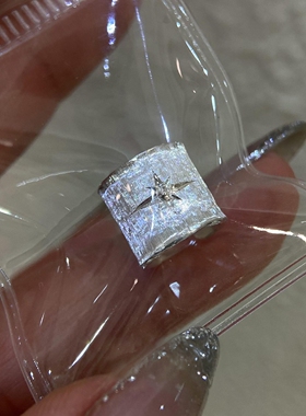 银星拉丝星芒万花筒耳夹女无耳洞