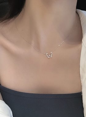 高级感蝴蝶项链女轻奢小众设计