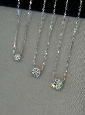 赵露思同款鼻屎钻项链女纯银