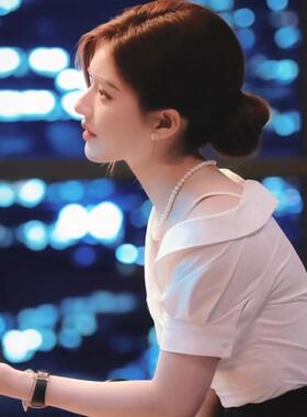 赵露思同款仿珍珠项链女轻奢小众