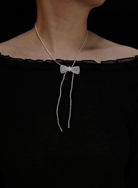 蝴蝶结项链女2026新款高级感轻奢