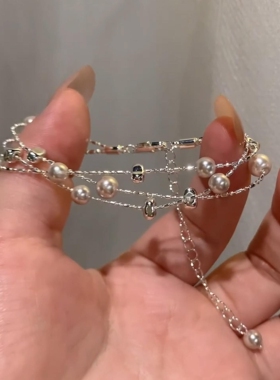 双层仿珍珠手链2026新款爆款气质
