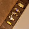 Purple star ring for women 2026 new niche design