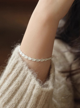 古法磨砂哑光鱼鳞手链女2025新款