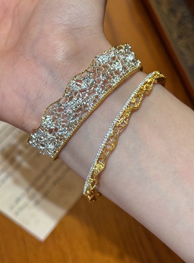 蕾丝网格不规则手镯女气质百搭