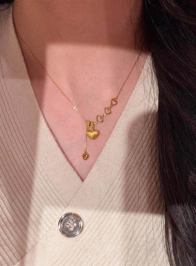 镂空爱心流苏项链女2026新款爆款