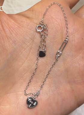 爱心回形针手链女2026新爆款