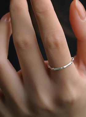 竹节戒指女小众设计感2025新款潮