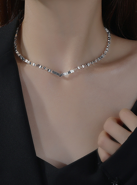 925银碎银几两项链女锁骨链颈链