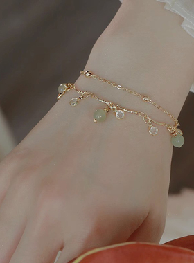和田玉双层手链女ins小众设计