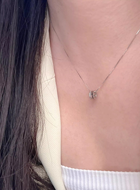 S925纯银小蛮腰项链春夏百搭吊坠