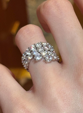 不规则排钻戒指女2026新款精致