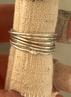 多层素圈戒指女ins简约气指环