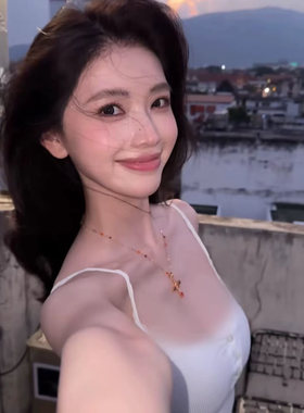 多巴胺彩色十字架项链女配饰颈链