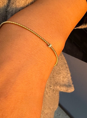 金色极细手镯女款轻奢小众设计感