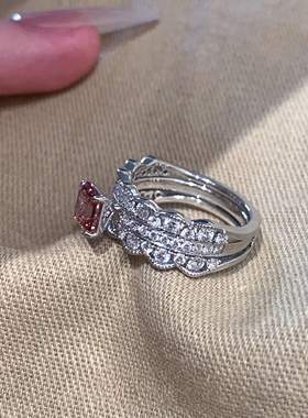 粉色细圈戒指女2026新爆款