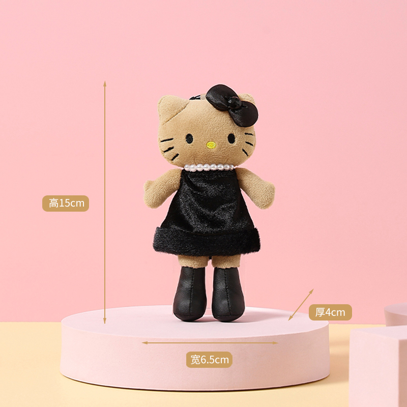 日本hellokitty正版长腿凯蒂猫kt猫公仔玩偶毛绒包包挂件小挂饰 - 图0