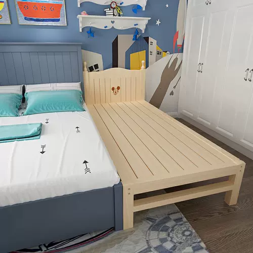 Кроватка для мальчиков, ограждение из натурального дерева для принцессы, детский матрас для приставной кровати