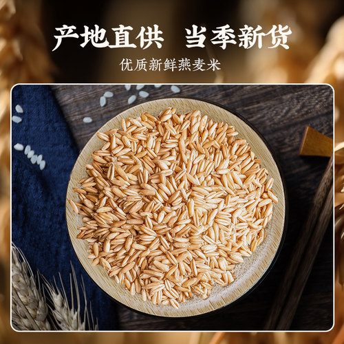 醉川味燕麦米新米500g农家五谷杂粮粗粮商用燕麦粒代餐生胚芽米-图1