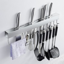 Non-punching multifunctional tool holder kitchen supplies wall-mounted kitchen knife rack shelving shelving knife hook containing shelf