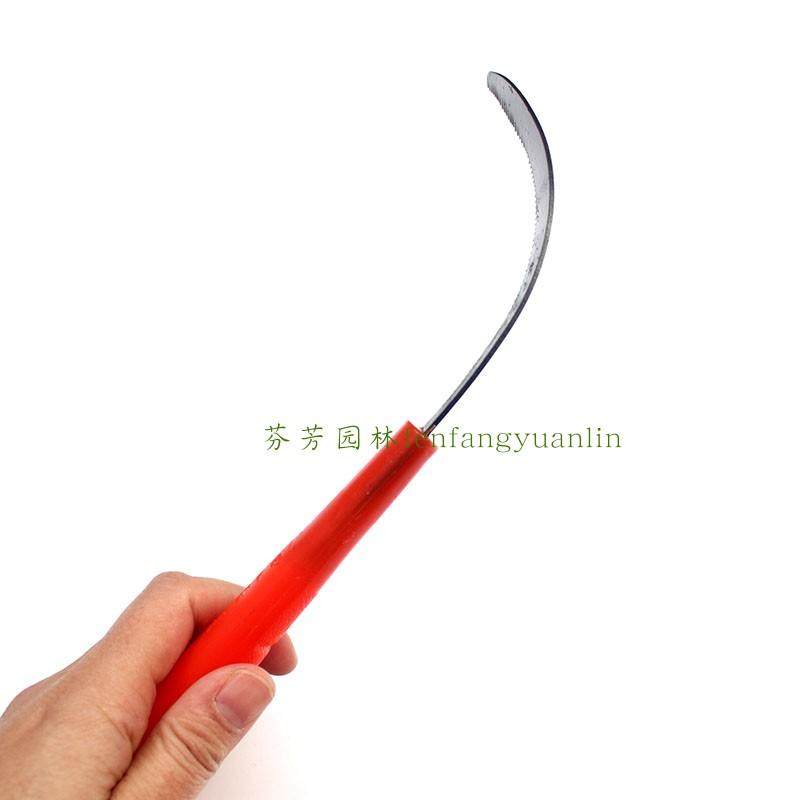 久保利翘头禾刀锰钢锯齿弯曲小镰刀收割刀细齿韭菜割菜割草割稻刀,淘宝优惠券,粉丝福利购,淘宝优惠卷