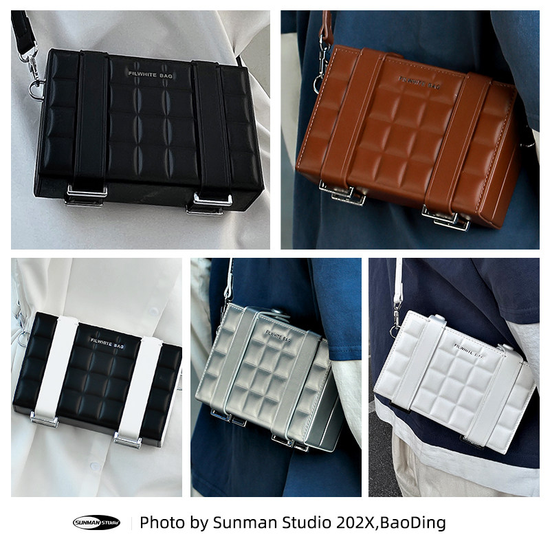 潮牌盒子包男生2025新款小方包男包斜挎包高级感休闲单肩包小挎包,淘宝优惠券,粉丝福利购,淘宝优惠卷