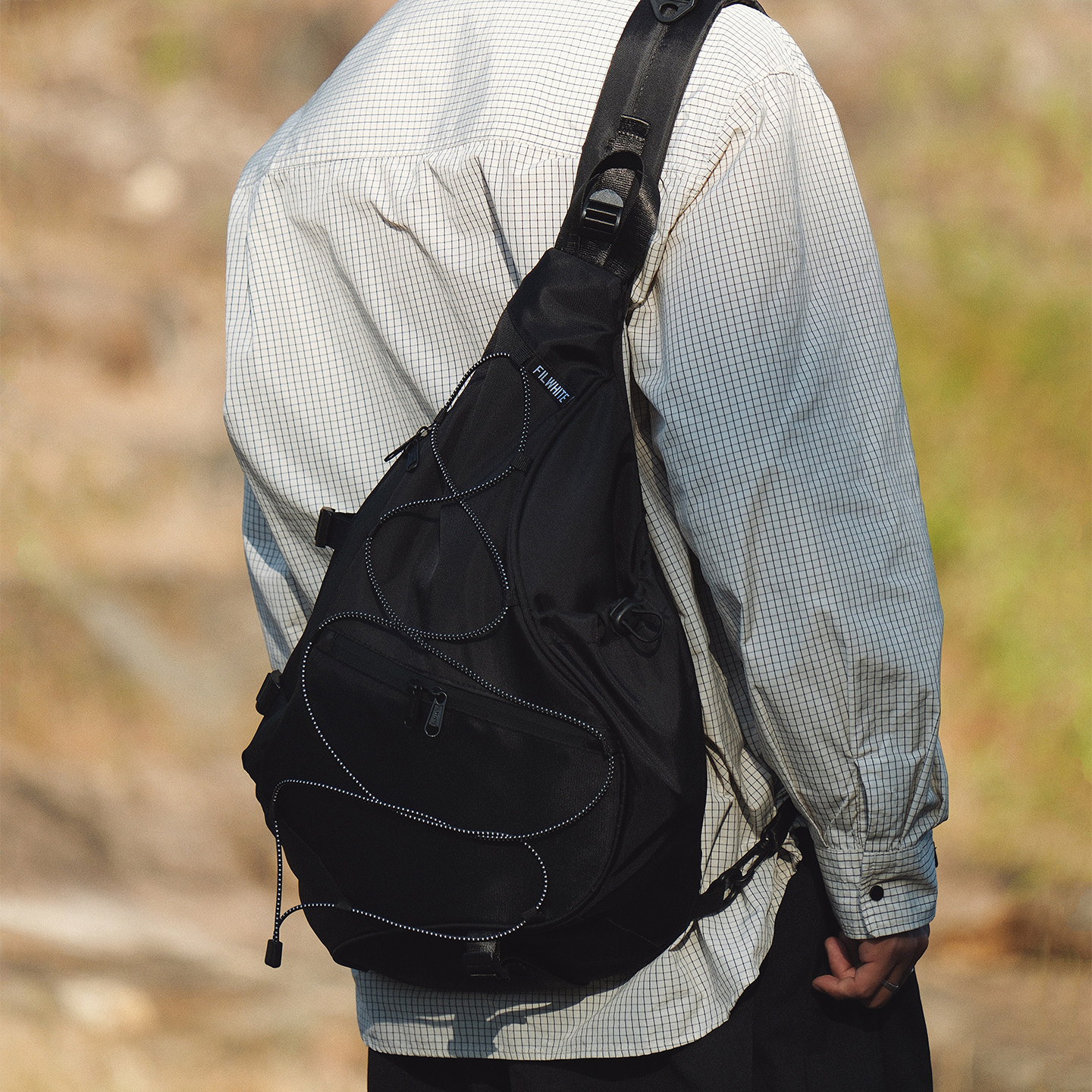 潮牌斜挎包男工装运动骑行弓箭包大容量机能潮流单肩包多功能胸包,淘宝优惠券,粉丝福利购,淘宝优惠卷