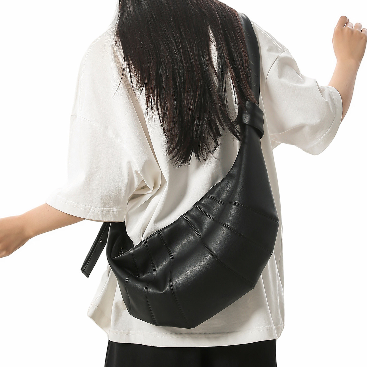 高级感饺子包2025新款休闲斜挎包男女小众可颂牛角包通勤单肩男包,淘宝优惠券,粉丝福利购,淘宝优惠卷