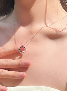 鞠婧祎同款范家恋恋星球锁骨项链