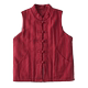 Jihe original Tang suit women's national style high-end quilted vest new style ຈີນດູໃບໄມ້ລົ່ນແລະລະດູຫນາວຮູບແບບໃຫມ່ແຜ່ນ buckle ຫນາ waistcoat jacket-padded ຝ້າຍ