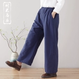 Демисезонные ретро утепленные удерживающие тепло штаны, свободный крой
