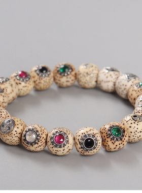 原创设计星月菩提子镶嵌老型珠手链 时尚单圈手串男女 节日礼物