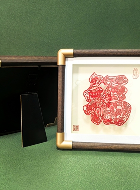 中国风剪纸福字十二生肖摆件